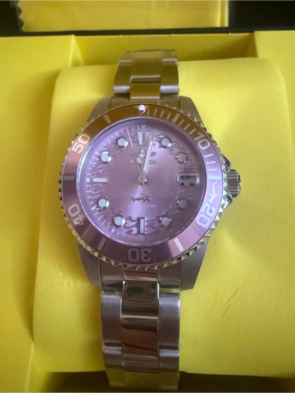Invicta Pro Diver Women’s 34mm Pink Dial Stainless Steel Watch- NWT